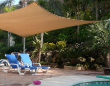 Shade Sails Valencia - Large Square Shade Sail in Sand Color